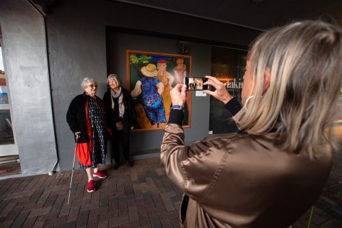 Picture by Tim Cuff 23 April 2021 - MakeShiftSpaces Artwalk dawn blessing and speeches at the Suter Gallery, Nelson, New Zealand