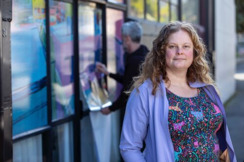 Picture by Tim Cuff - 23 September 2025 -  MakeShift Spaces ArtDoors pieces and murals with their artists, Nelson, New Zealand.