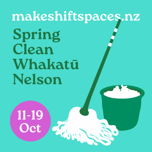 Spring clean bucket and mop tile