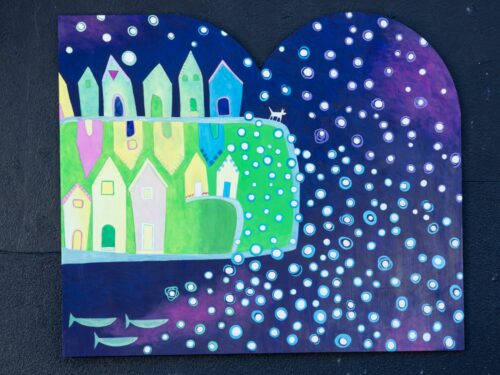 Picture by Tim Cuff - 23 September 2025 -  MakeShift Spaces ArtDoors pieces and murals with their artists, Nelson, New Zealand.