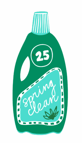 Spring clean detergent bottle icon